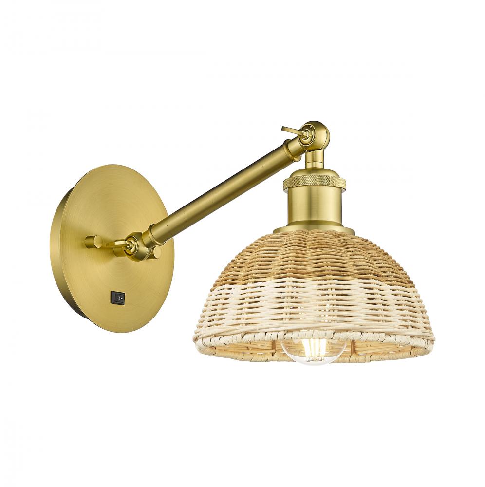 Bristol Natural II - 1 Light - 8 inch - Satin Gold - Sconce