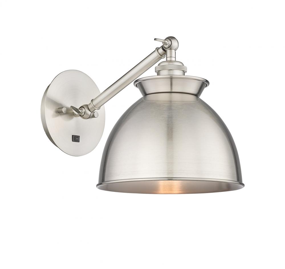 Adirondack - 1 Light - 8 inch - Brushed Satin Nickel - Adjustable Sconce