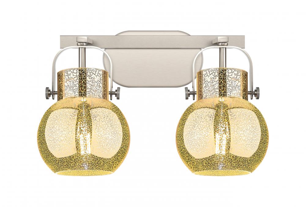 Pilaster II Sphere - 2 Light - 17 inch - Satin Nickel - Bath Vanity Light