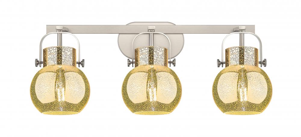 Pilaster II Sphere - 3 Light - 27 inch - Satin Nickel - Bath Vanity Light