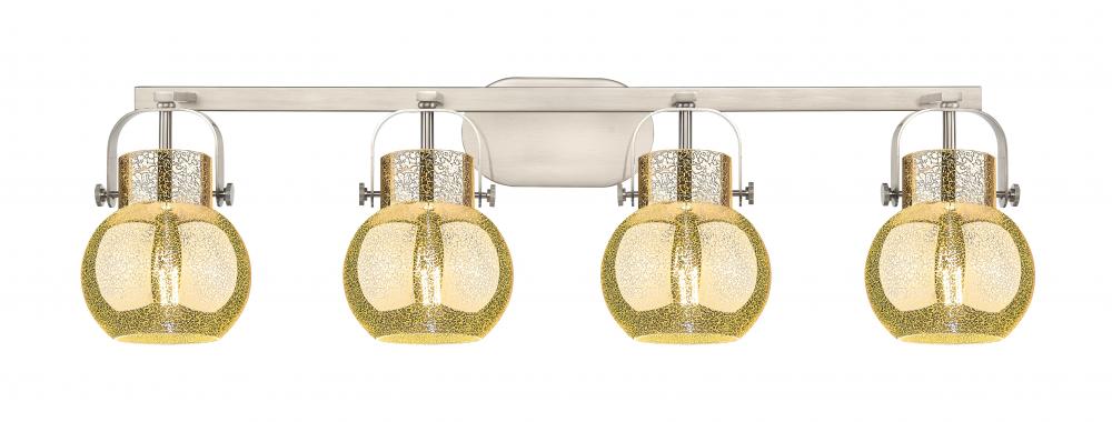 Pilaster II Sphere - 4 Light - 37 inch - Satin Nickel - Bath Vanity Light