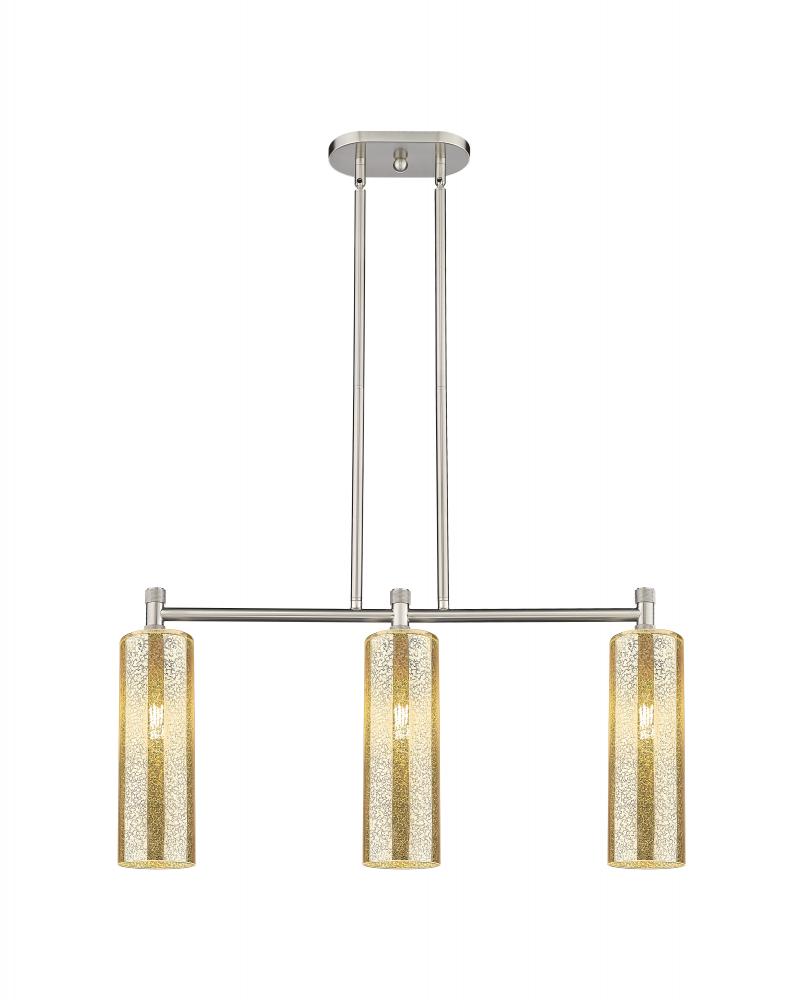Crown Point - 3 Light - 31 inch - Satin Nickel - Island Light