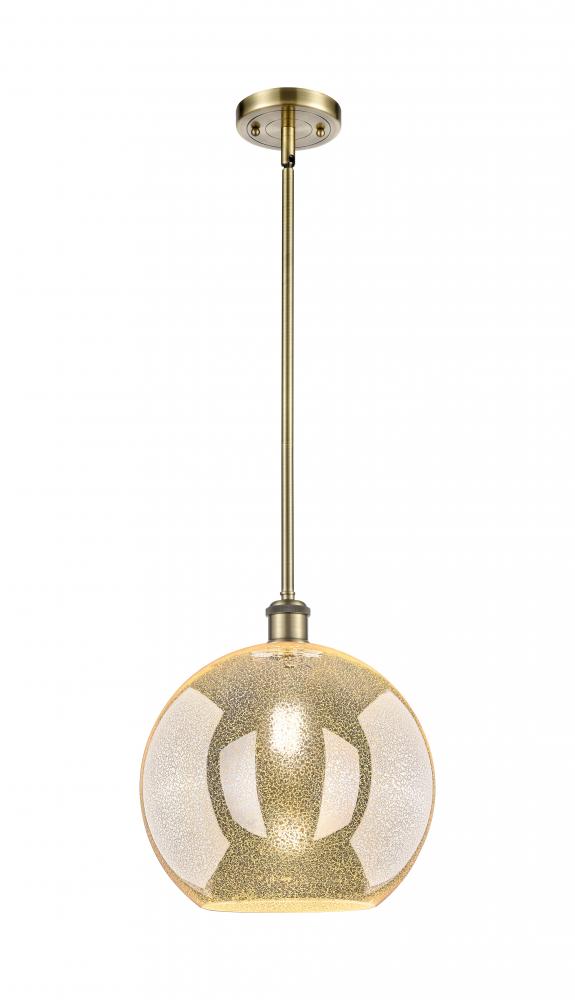 Athens - 1 Light - 12 inch - Brushed Brass - Mini Pendant