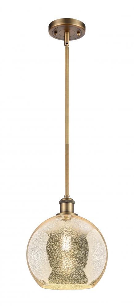 Athens - 1 Light - 10 inch - Brushed Brass - Mini Pendant