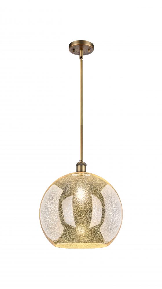 Athens - 1 Light - 14 inch - Brushed Brass - Pendant