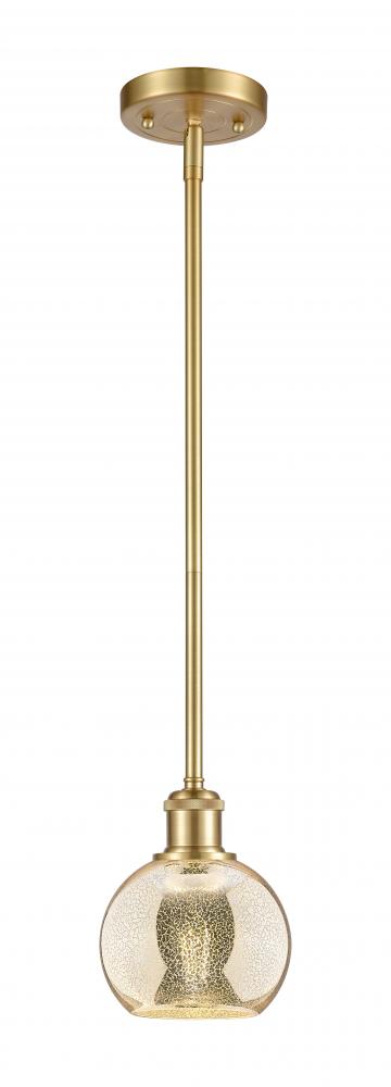 Athens - 1 Light - 6 inch - Satin Gold - Mini Pendant