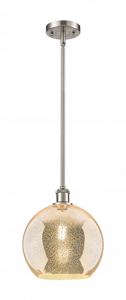 Athens - 1 Light - 10 inch - Brushed Satin Nickel - Mini Pendant