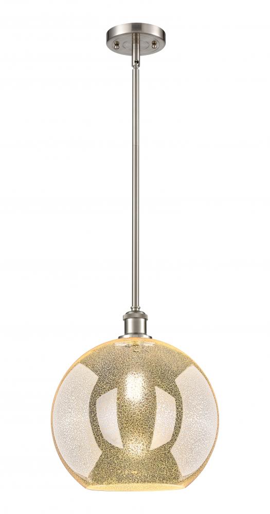 Athens - 1 Light - 12 inch - Brushed Satin Nickel - Mini Pendant