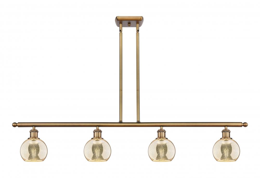 Athens - 4 Light - 48 inch - Brushed Brass - Cord hung - Island Light