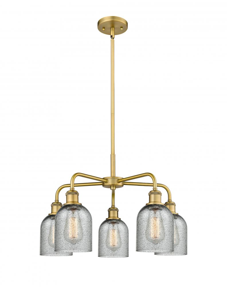Caledonia - 5 Light - 23 inch - Brushed Brass - Chandelier