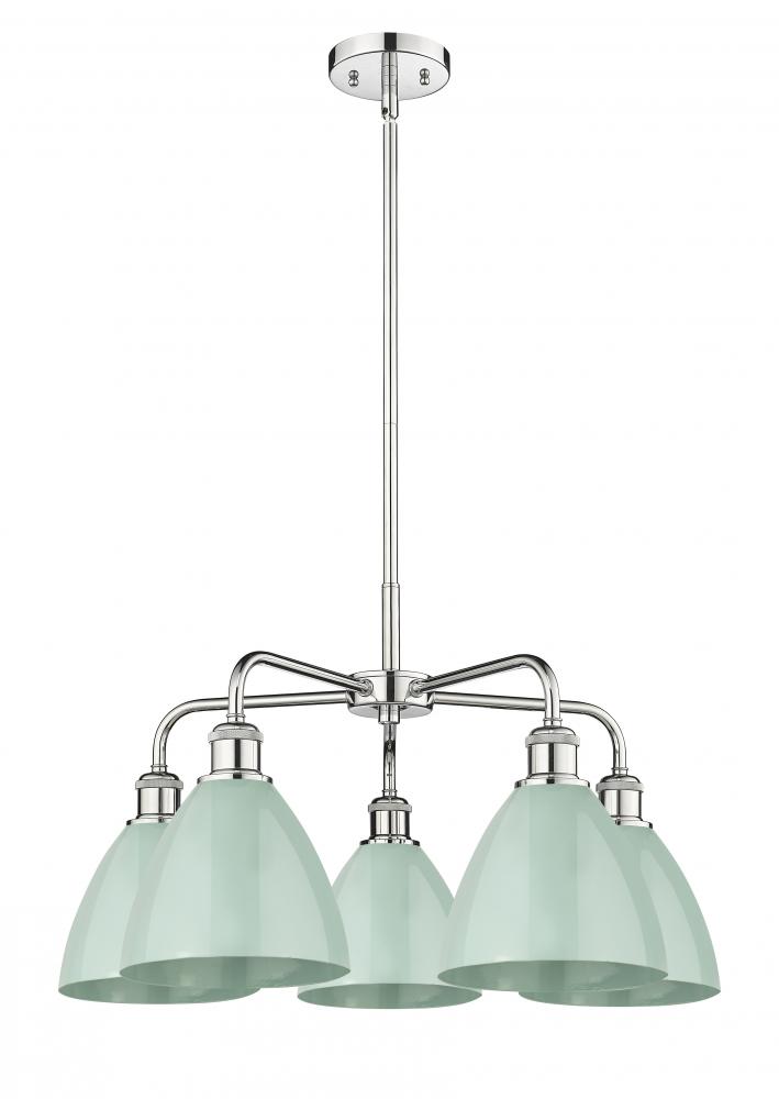 Plymouth - 5 Light - 26 inch - Polished Chrome - Chandelier