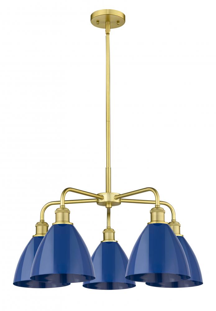 Plymouth - 5 Light - 26 inch - Satin Gold - Chandelier