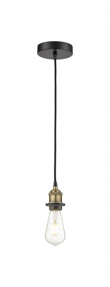 Edison - 1 Light - 2 inch - Black Antique Brass - Cord hung - Mini Pendant