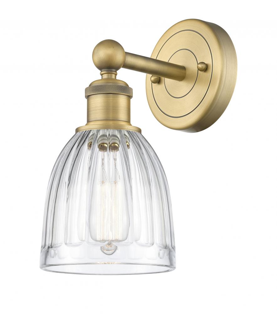Brookfield - 1 Light - 6 inch - Brushed Brass - Sconce