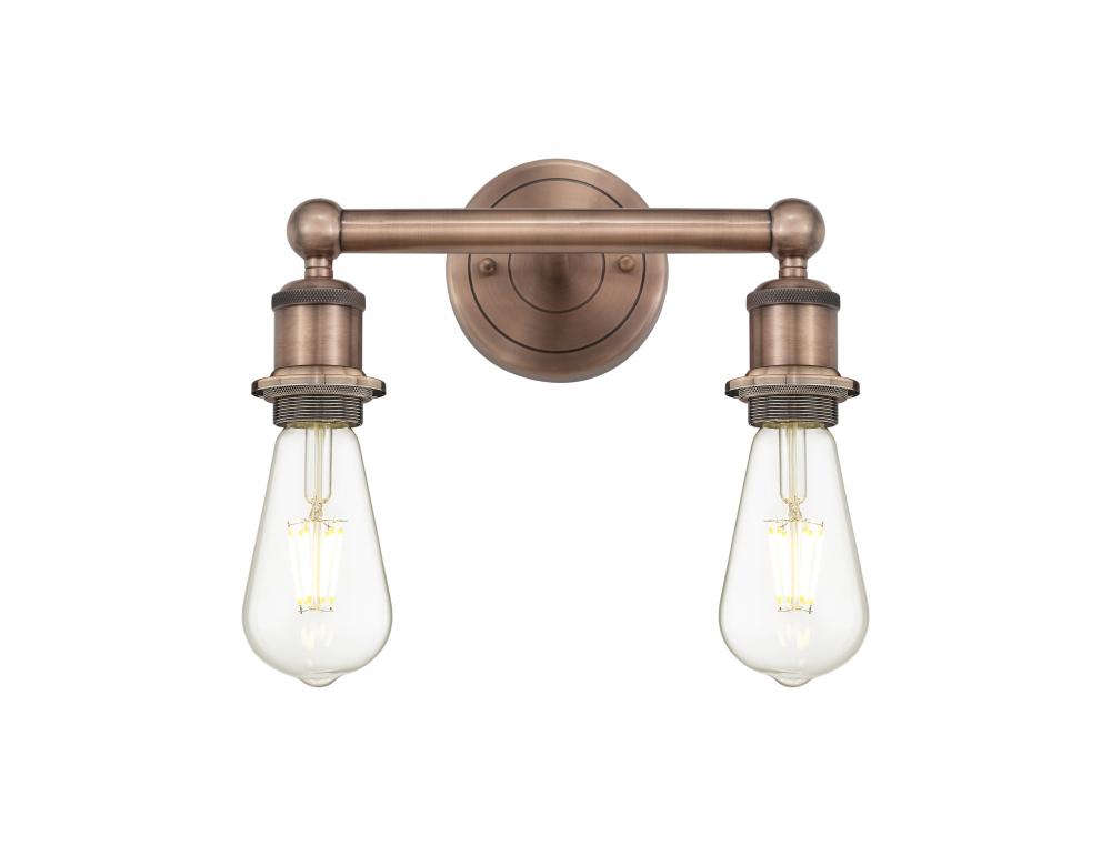 Edison - 2 Light - 9 inch - Antique Copper - Bath Vanity Light