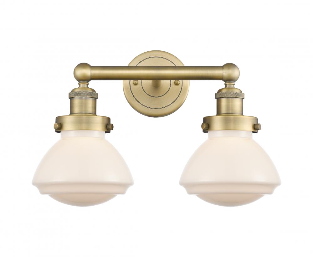 Olean - 2 Light - 16 inch - Brushed Brass - Bath Vanity Light