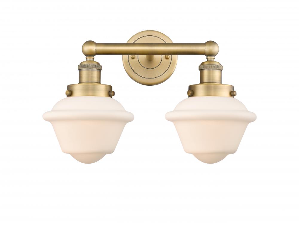 Oxford - 2 Light - 16 inch - Brushed Brass - Bath Vanity Light