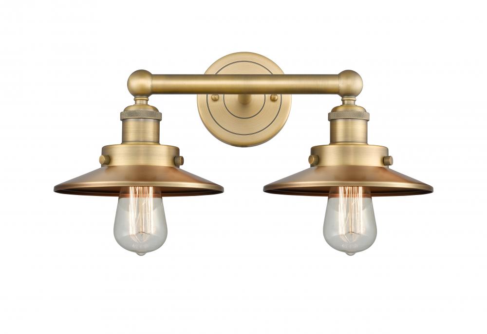 Edison - 2 Light - 17 inch - Brushed Brass - Bath Vanity Light