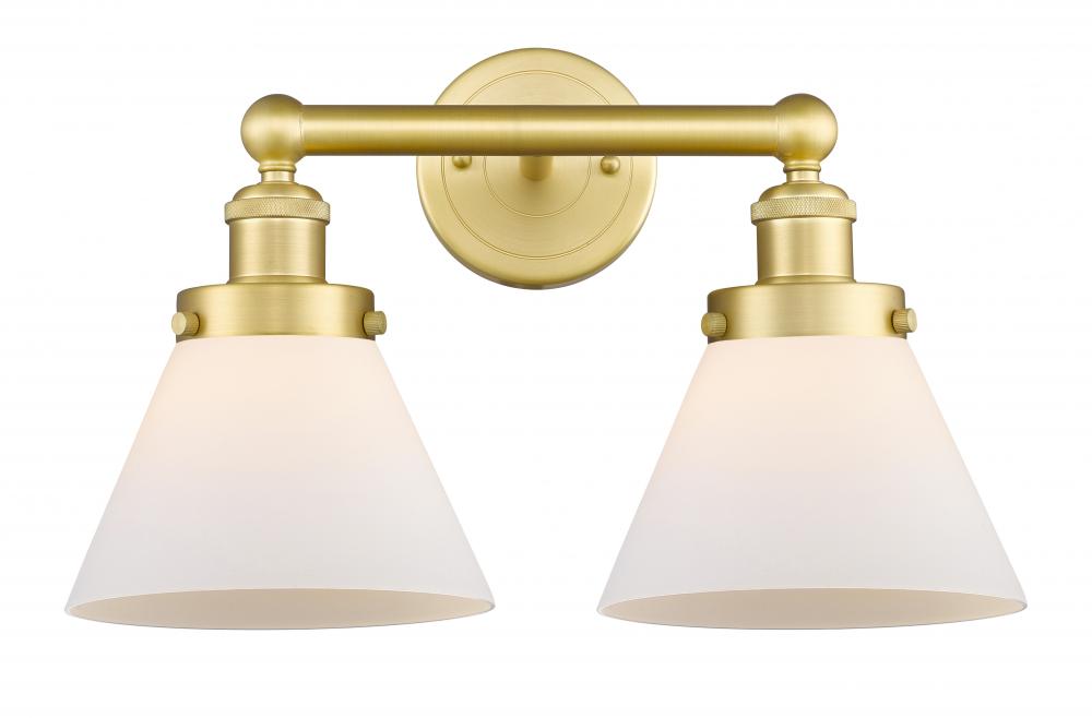 Cone - 2 Light - 17 inch - Satin Gold - Bath Vanity Light