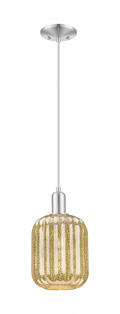 Preston - 1 Light - 6 inch - Brushed Satin Nickel - Cord hung - Mini Pendant