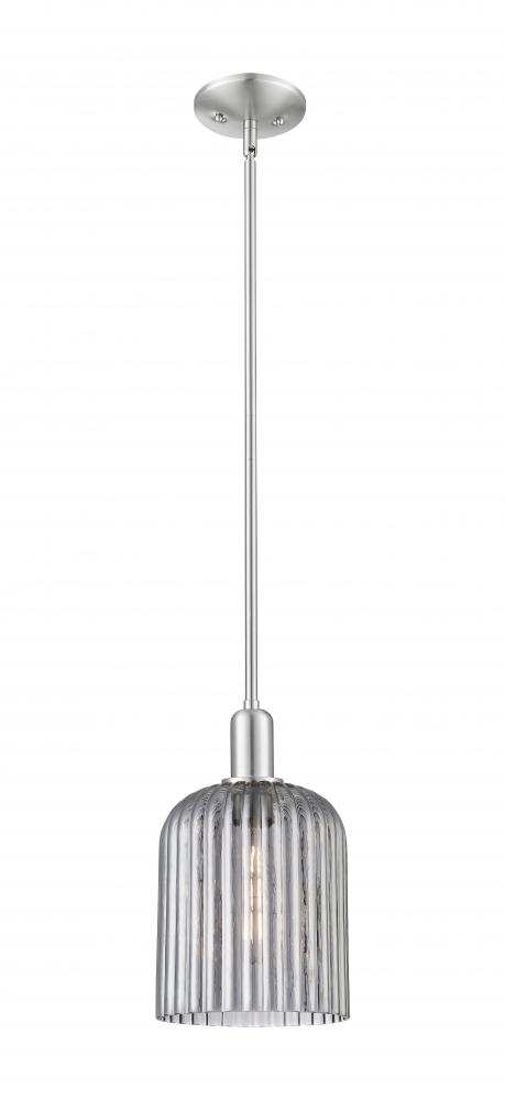 Bridal Veil - 1 Light - 8 inch - Brushed Satin Nickel - Mini Pendant