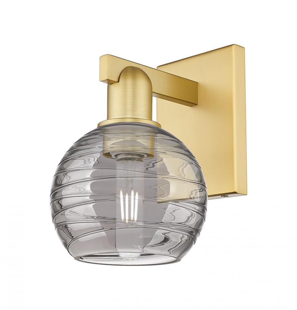 Athens Deco Swirl - 1 Light - 6 inch - Satin Gold - Sconce