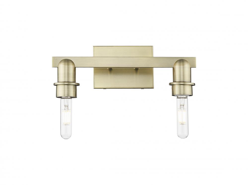 Arcadia - 2 Light - 11 inch - Antique Brass - Bath Vanity Light