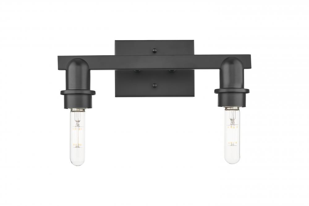Arcadia - 2 Light - 11 inch - Matte Black - Bath Vanity Light