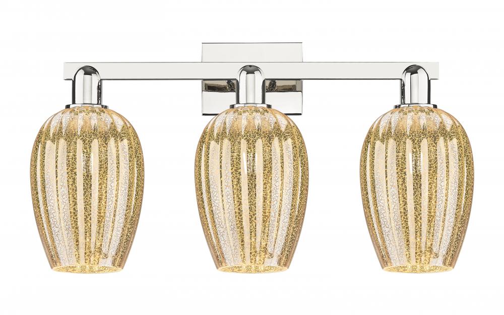 Preston - 3 Light - 26 inch - Polished Nickel - Bath Vanity Light