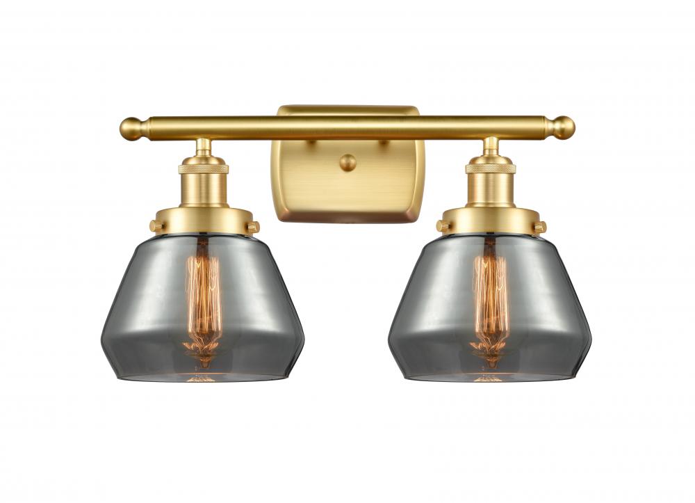 Fulton - 2 Light - 16 inch - Satin Gold - Bath Vanity Light