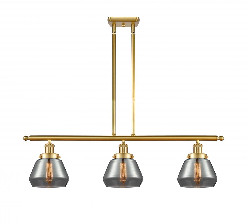 Fulton - 3 Light - 36 inch - Satin Gold - Stem Hung - Island Light