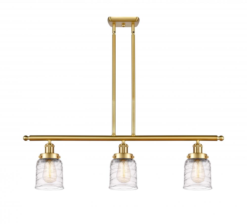 Bell - 3 Light - 36 inch - Satin Gold - Stem Hung - Island Light