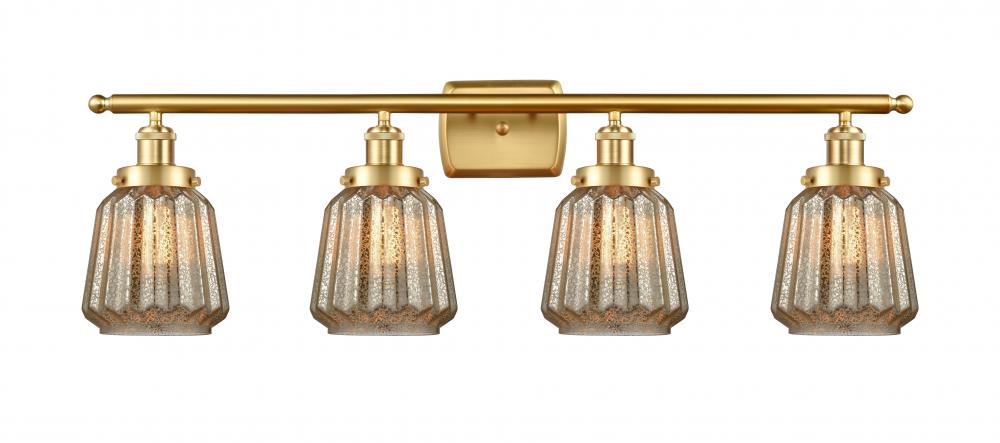 Chatham - 4 Light - 36 inch - Satin Gold - Bath Vanity Light