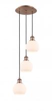 Innovations Lighting 113B-3P-AC-G121-6 - Athens - 3 Light - 12 inch - Antique Copper - Cord Hung - Multi Pendant