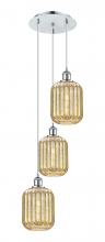 Innovations Lighting 113B-3P-PC-G460-7ME - Preston Cylinder - 3 Light - 13 inch - Polished Chrome - Cord Hung - Multi Pendant