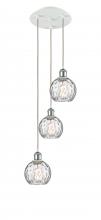 Innovations Lighting 113B-3P-WPC-G1215-6 - Athens Water Glass - 3 Light - 13 inch - White Polished Chrome - Cord Hung - Multi Pendant