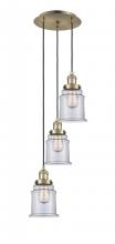 Innovations Lighting 113F-3P-AB-G182 - Canton - 3 Light - 13 inch - Antique Brass - Cord hung - Multi Pendant