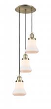 Innovations Lighting 113F-3P-AB-G191 - Bellmont - 3 Light - 13 inch - Antique Brass - Cord hung - Multi Pendant