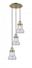 Innovations Lighting 113F-3P-AB-G192 - Bellmont - 3 Light - 13 inch - Antique Brass - Cord hung - Multi Pendant