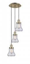 Innovations Lighting 113F-3P-AB-G194 - Bellmont - 3 Light - 13 inch - Antique Brass - Cord hung - Multi Pendant