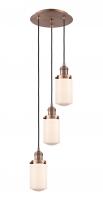 Innovations Lighting 113F-3P-AC-G311 - Dover - 3 Light - 11 inch - Antique Copper - Cord hung - Multi Pendant
