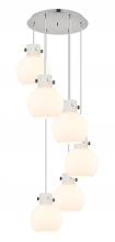 Innovations Lighting 116-410-1PS-PN-G410-8WH - Newton Sphere - 6 Light - 19 inch - Polished Nickel - Cord hung - Multi Pendant