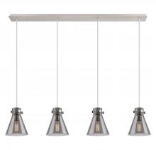 Innovations Lighting 124-410-1PS-PN-G411-8SM - Newton Cone - 4 Light - 52 inch - Polished Nickel - Linear Pendant