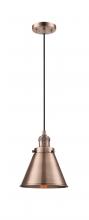 Innovations Lighting 201C-AC-M13-AC - Appalachian - 1 Light - 8 inch - Antique Copper - Cord hung - Mini Pendant