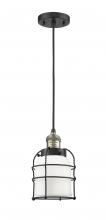 Innovations Lighting 201C-BAB-G51-CE - Bell Cage - 1 Light - 6 inch - Black Antique Brass - Cord hung - Mini Pendant