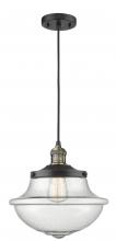 Innovations Lighting 201C-BAB-G544 - Oxford - 1 Light - 12 inch - Black Antique Brass - Cord hung - Mini Pendant