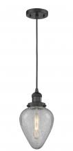 Innovations Lighting 201C-BK-G165 - Geneseo - 1 Light - 7 inch - Matte Black - Cord hung - Mini Pendant