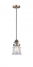 Innovations Lighting 201CSW-AB-G182S - Canton - 1 Light - 5 inch - Antique Brass - Cord hung - Mini Pendant