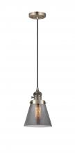 Innovations Lighting 201CSW-AB-G63 - Cone - 1 Light - 6 inch - Antique Brass - Cord hung - Mini Pendant