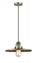 Innovations Lighting 201CSW-AB-MFR-AB-12 - Appalachian - 1 Light - 12 inch - Antique Brass - Cord hung - Mini Pendant